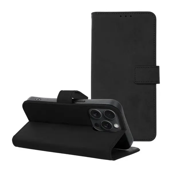 Flipové pouzdro TENDER Book pro Apple iPhone 15 Pro, černá