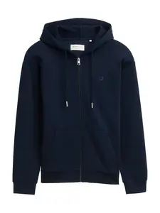 TOM TAILOR DENIM Tepláková bunda  námornícka modrá