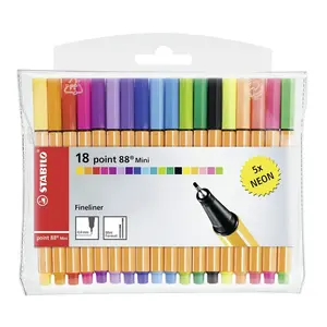 Tenký liner STABILO point 88 Mini sada 18 ks