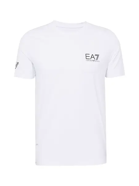 EA7 Emporio Armani Funkčné tričko  čierna / biela