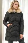 Z6767 DEWBERRY WOMEN'S COAT-BLACK-1