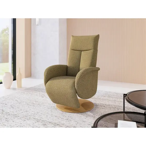 Sit & More RELAXAČNÍ KŘESLO, textil, olivově zelená