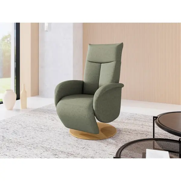 Sit & More RELAXAČNÍ KŘESLO, textil, olivově zelená