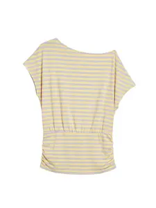 Pull&Bear Tričko  svetložltá / svetlofialová