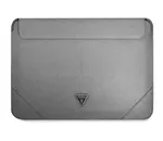 Pouzdro Guess Saffiano Triangle Metal Logo Computer Sleeve 13/14", stříbrná