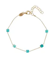 Alisia Stylový pozlacený náramek s amazonitem AL2534.01.011