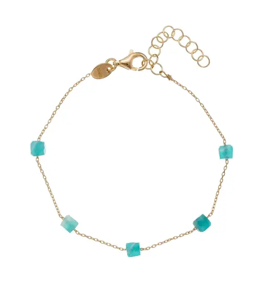 Alisia Stylový pozlacený náramek s amazonitem AL2534.01.011