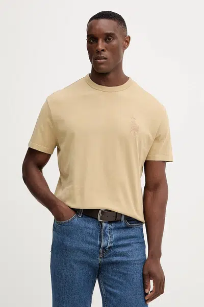 Bavlněné tričko Polo Ralph Lauren pánské, modrá barva, 710936509