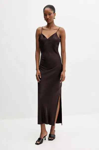 Šaty Silvian Heach MAPHANE hnědá barva, maxi, GPA25532VE