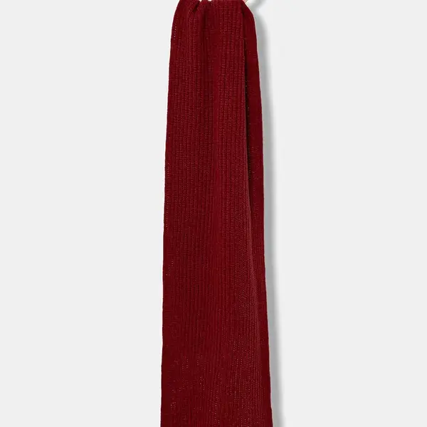 Vlněná šála Weekend Max Mara BARDIES dámská, vínová barva, hladká, 2525746035600