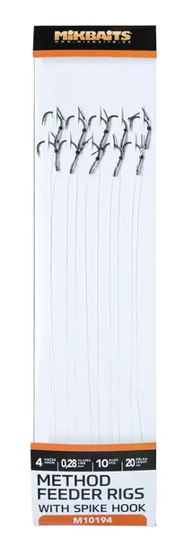 Mikbaits náväzce method feeder so zapichovacím hrotom 10 ks - veľkosť háčika 4