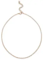 Rosato Elegantný bronzový náhrdelník so zirkónmi cubic RZC039