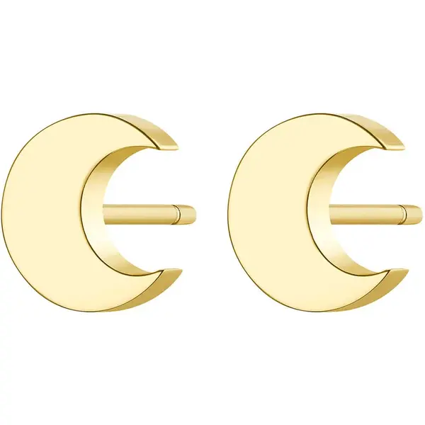 S'Agapõ Elegantné oceľové náušnice v tvare polmesiaca CLICK SCK44