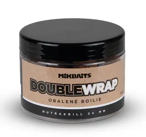 Mikbaits double wrap boilie maniaq nutrakrill 500 ml - 24 mm