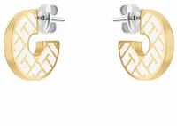 Tommy Hilfiger Netradičné pozlátené kruhové náušnice 2780485