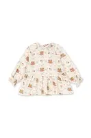 Dětská bavlněná halenka Konges Sløjd COCO BLOUSE GOTS béžová barva, vzorovaná, KS103757