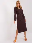 Dress-LK-SK-509447.75P-dark brown