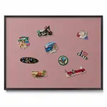 TULUP MAGNETICKÁ TABULE 80x60 cm černý rám – Pastelově růžová barva