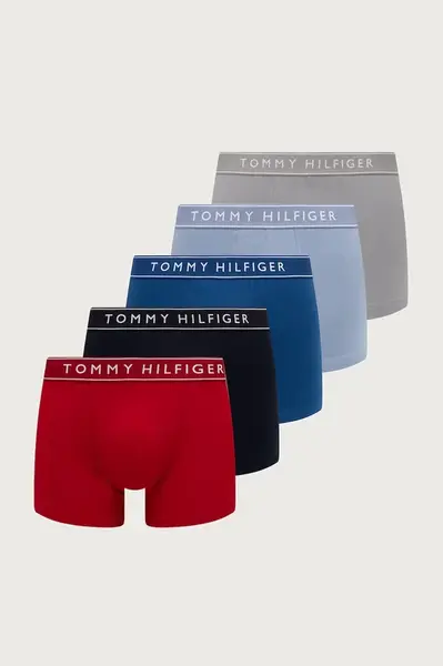 Tommy Hilfiger  priliehavé boxerky pánske bavlnené s elastanom 5-pak