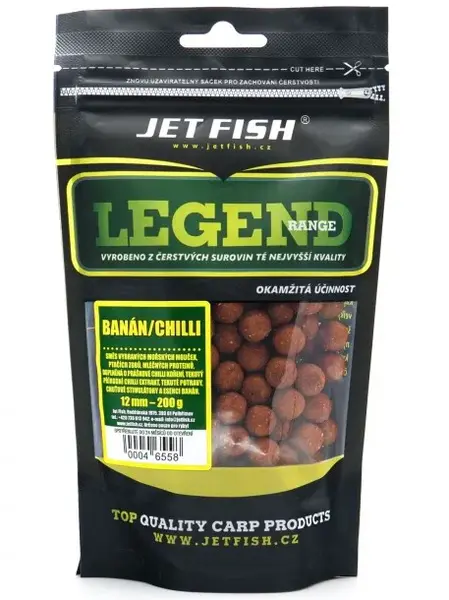 Jet fish boilie legend range banán chillii - 250 g 24 mm