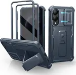 Dexnor 360 Kickstand Camprotector obal Samsung Galaxy S25 Edge, modrý