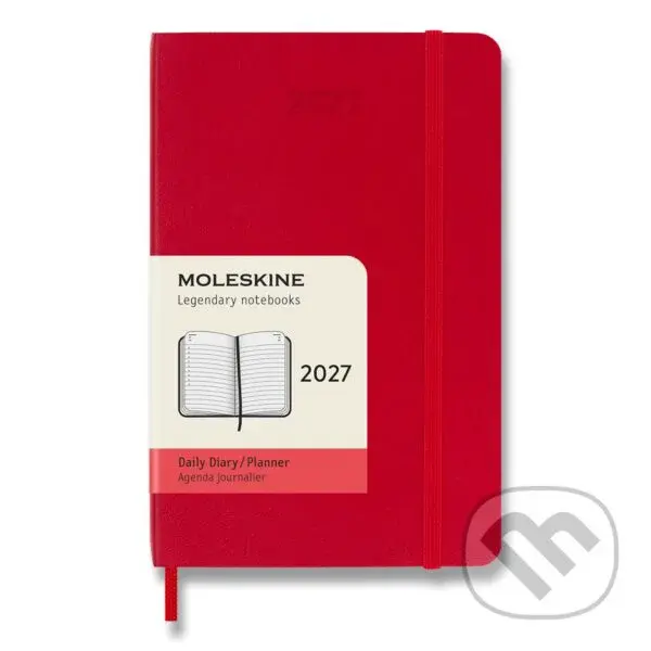 Moleskine – 12-mesačný denný diár 2027 (červený)