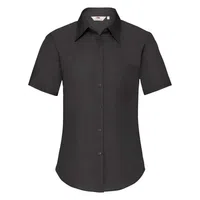 FRUIT OF THE LOOM F18•LADIES SHORT SLEEVE POPLIN SHIRT