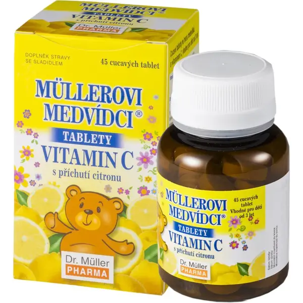 Dr. Müller Medvede Müller® - citrón tablety na cmúľanie na posilnenie imunity 45 tbl