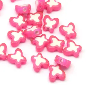 Transparent Butterfly Acrylic Beads