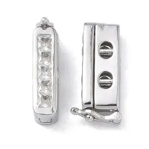 925 Sterling Silver Cubic Zirconia Twister Clasps