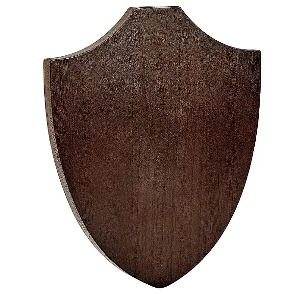 Shield-Shaped Pine Wooden Plaque Base