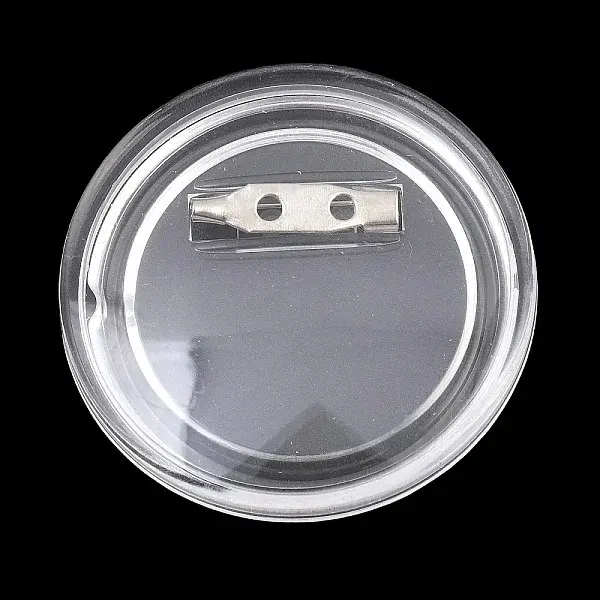 Blank Flat Round Acrylic Button Pin Badge with Iron Pins