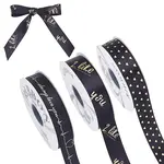 3 Rolls 3 Styles Polyester Ribbon
