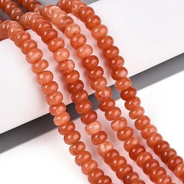 Dyed Natural White Jade Beads Strands