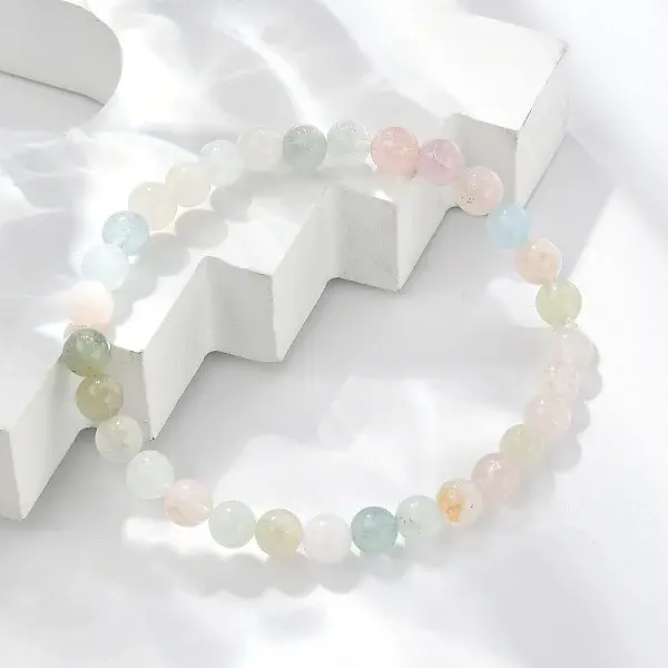 Natural Morganite Stretch Bracelets