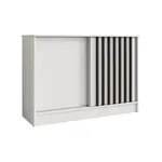 Beautysofa KOMODA Horizon se 2 posuvnými dvířky, bílá, 120 cm