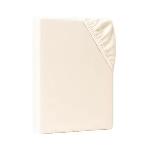 AM Qualitätsmatratzen PROSTĚRADLO s pružinovým boxem 150/220/33 cm krémové