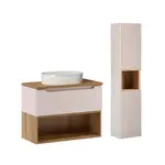 Petits-meubles KOUPELNOVÝ NÁBYTEK 80.4cm Riva 2er-Set Kašmír