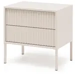 Beautysofa NOČNÍ stolek Noto se 2 zásuvkami a drážkovanými čely, 54 cm