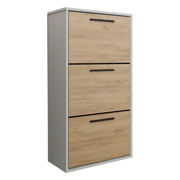 Kier Furniture BOTNÍK ASPER Bílá & Dub Craft