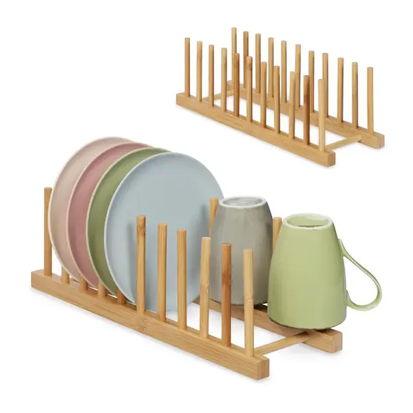 Relaxdays ODKAPÁVAČ Přírodní 2dílný-set Bambus