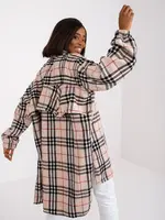 Károvaná košile černo-béžová