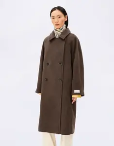 Armedangels Double-Breasted Wool Coat 3719 claystone melange S