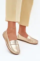 Boto Dámské Eko Kožené Mokasíny Zlaté Lenvie