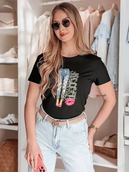 Dámské triko s potiskem TRENDAY černé