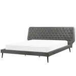 Beliani POSTEL 180/200 cm Šedá Essonne