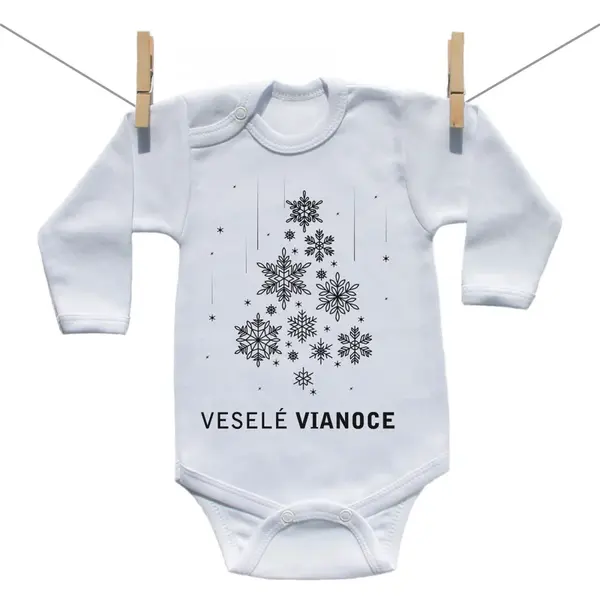 Boodyy Body s dlhým rukávom Veselé Vianoce 62 (2-4 mesiace)