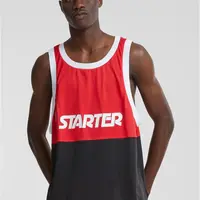 Men's tank top Split Mesh City red/black