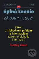 Aktualizácia II/9 - Trestný zákon (Slobodný prístup k informáciám) - kniha z kategorie Trestní právo