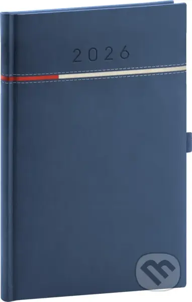 NOTIQUE Týždenný diár Tomy 2026 (modro-červený) (stĺpcový, s pútkom na pero)